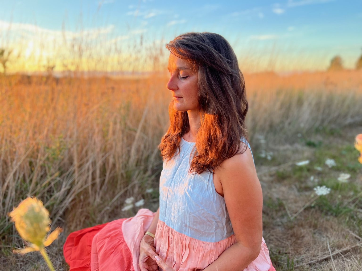 Alexandra Kalinine en méditation